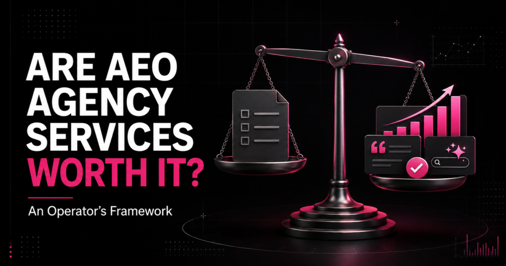 Are AEO Agency Services Worth It? An Operator’s Framework